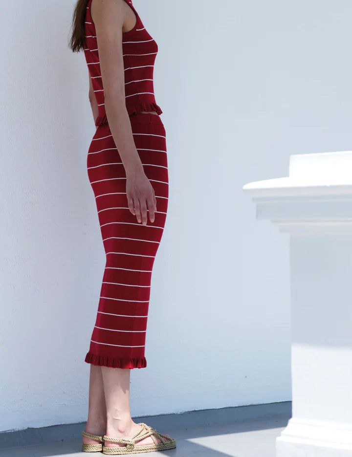 Designers Remix - Taliana Rib Stripe Skirt