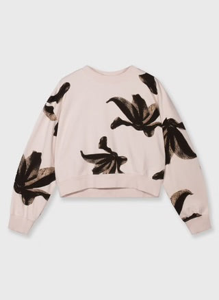 Cropped sweater flower