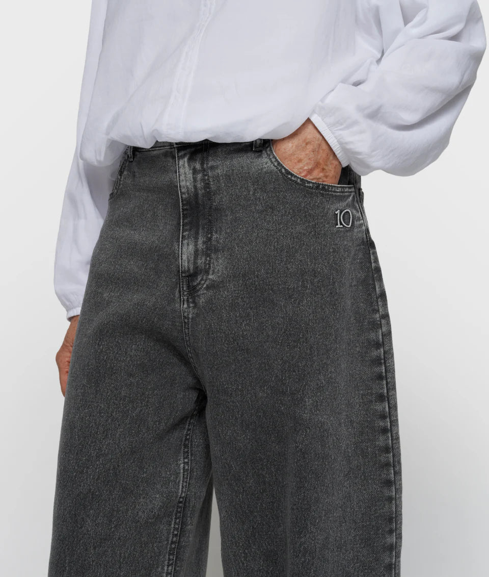 Wide pants jog denim