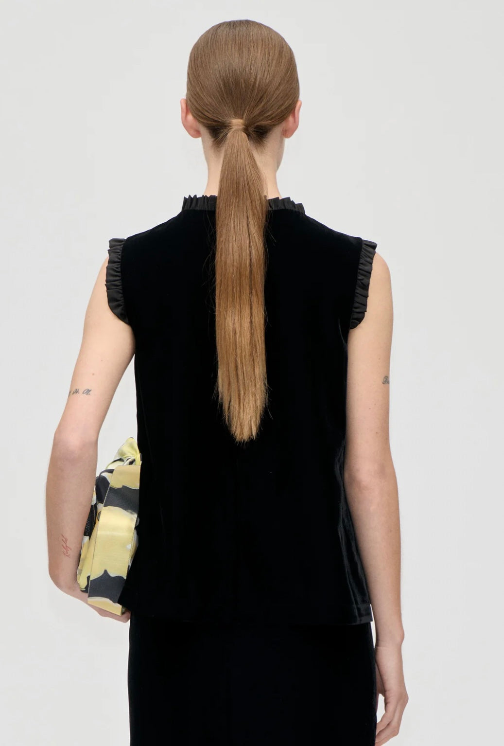 Stine Goya - Velvet mini ruffle top