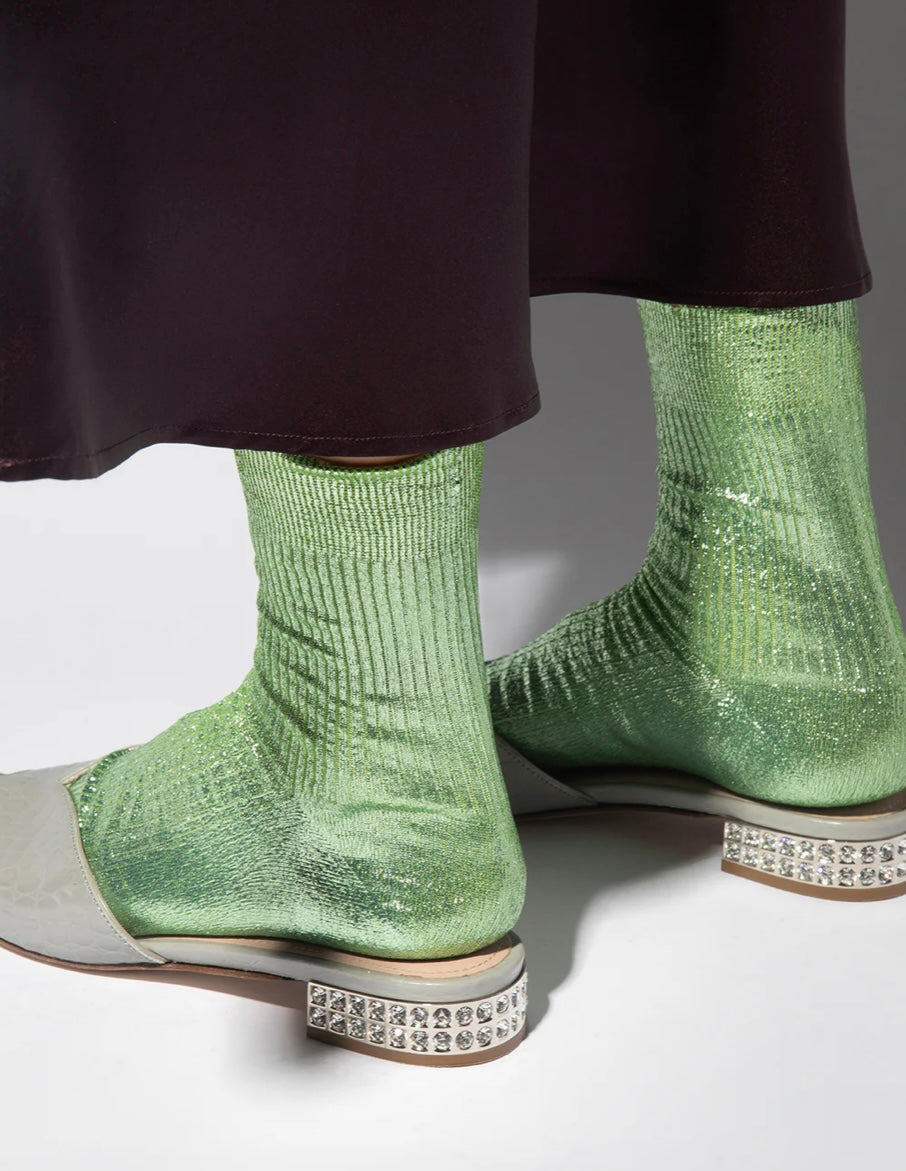 One Ribbed Laminated Verdino