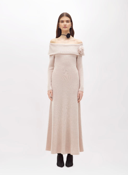 Blugirl - off shoulder wool dress