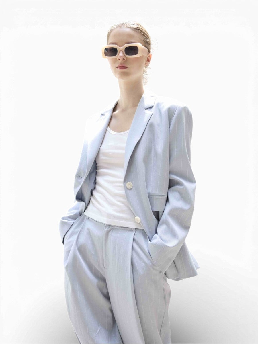 Eleh - Blazer A Righe Con Colletto