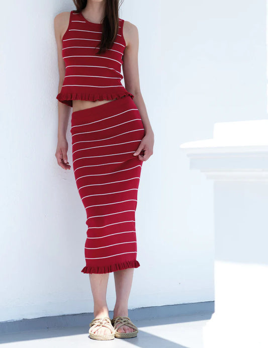 Designers Remix - Taliana Rib Stripe Skirt
