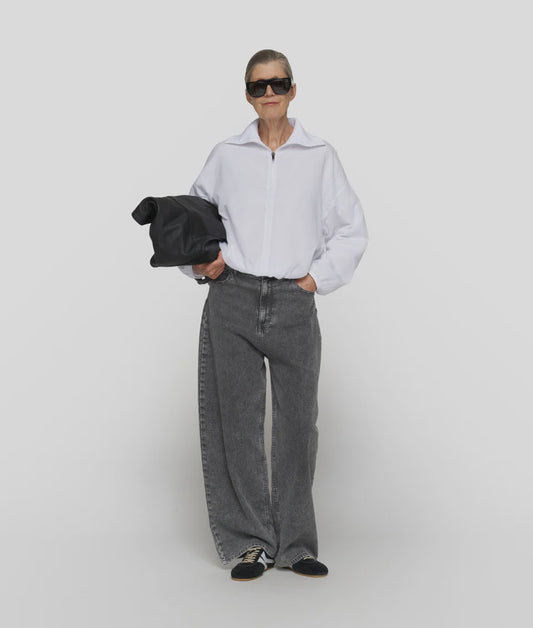 Wide pants jog denim