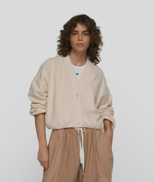 Brushed baseball Cardigan