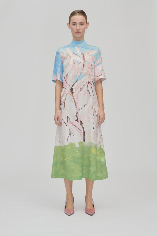 Short sleeve midi dress