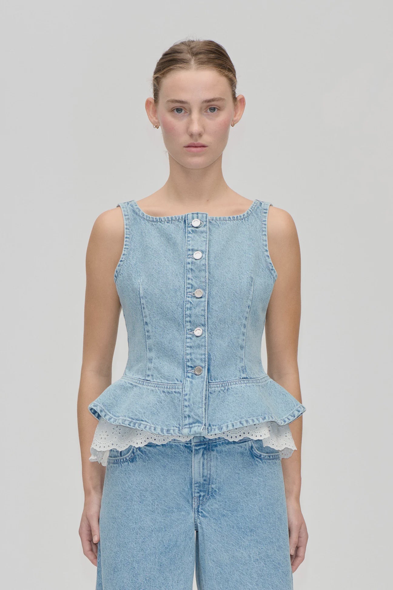 Light wash denim