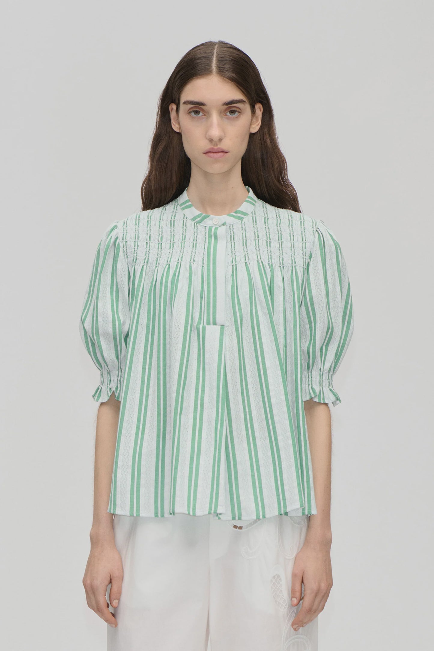 Smocked cotton top