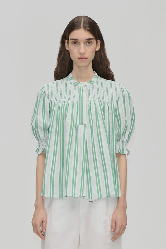 Smocked cotton top