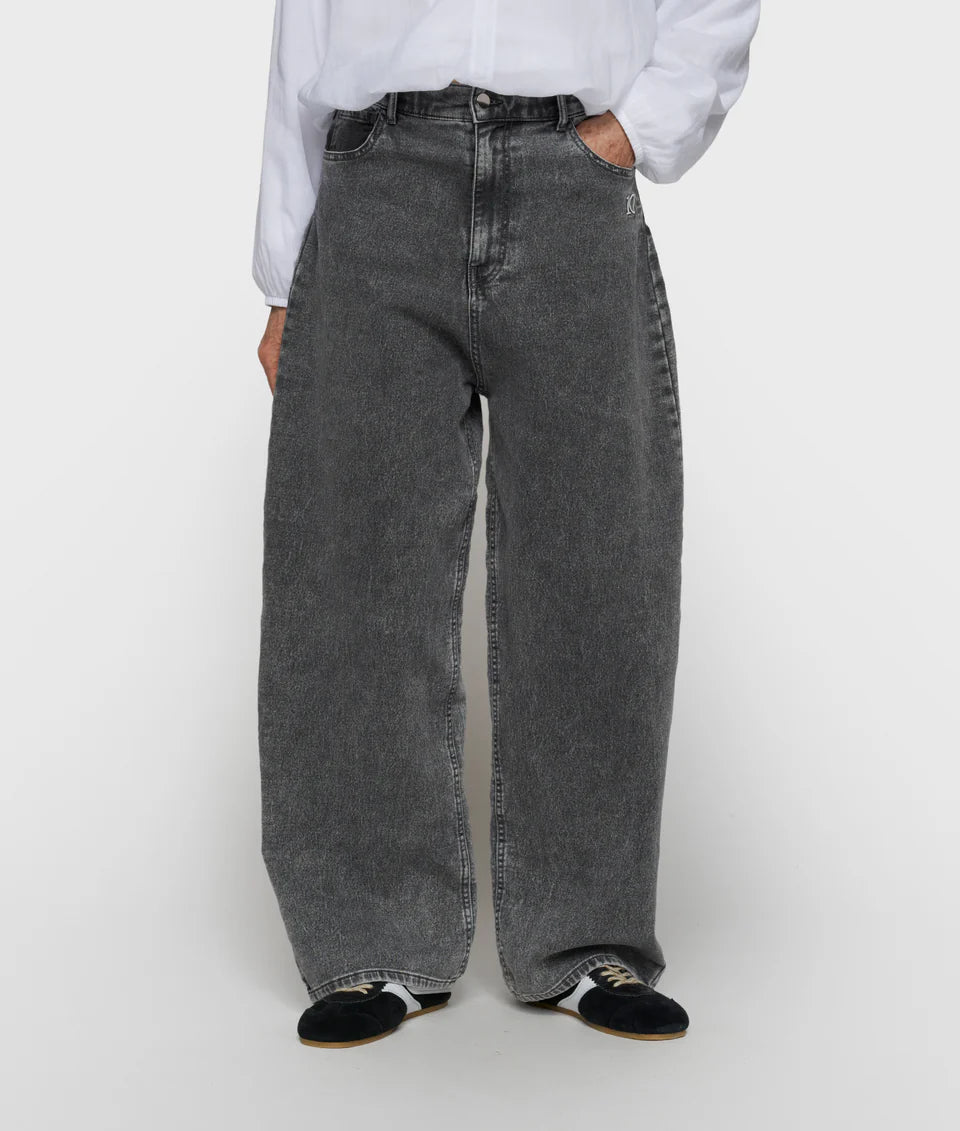 Wide pants jog denim