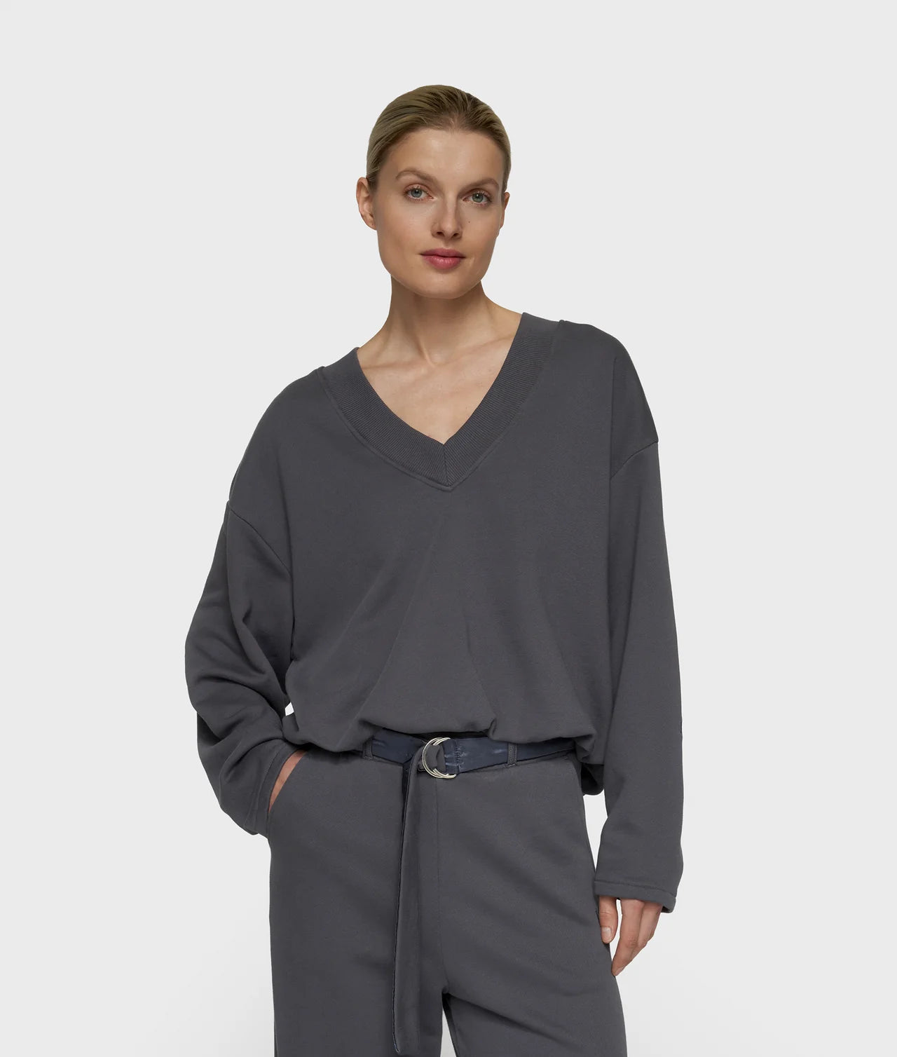 V neck ballon sweater