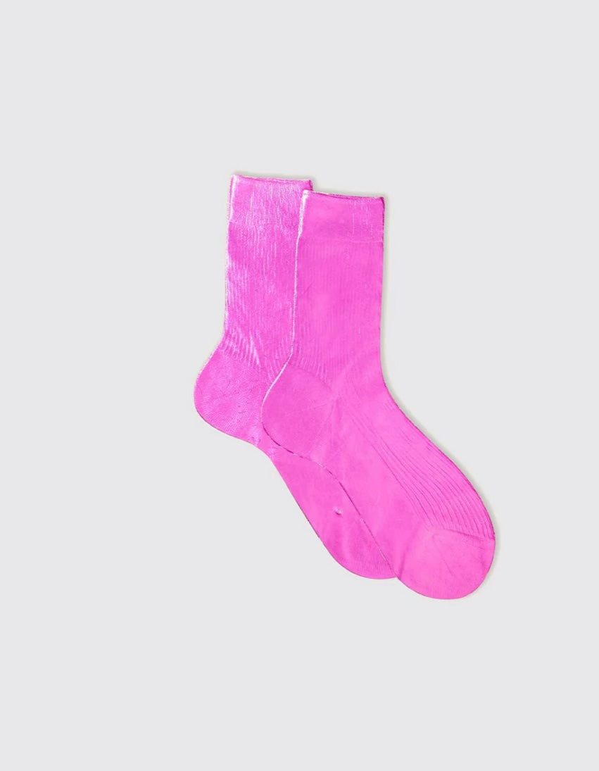 One Ribbed Laminated Fuchsia