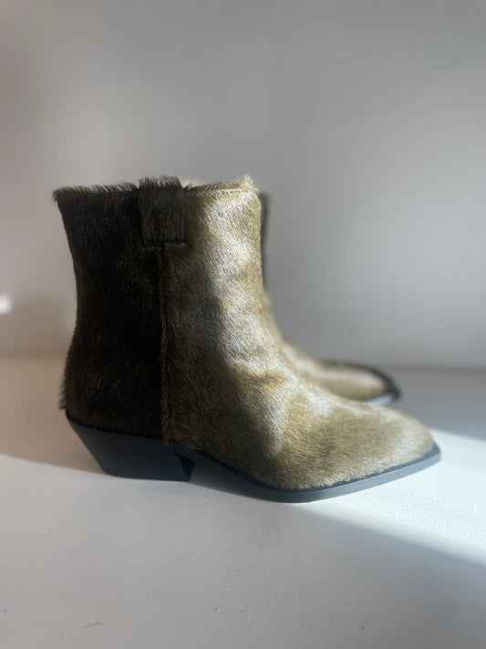 Alohas - Khaki Leather Ankle Boots