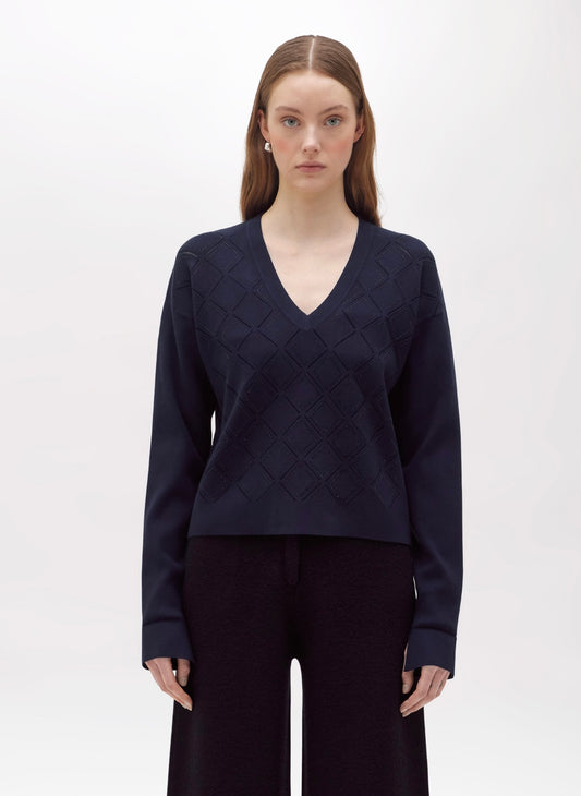 Blugirl - Viscose Bleu shirt Maglia Scollo