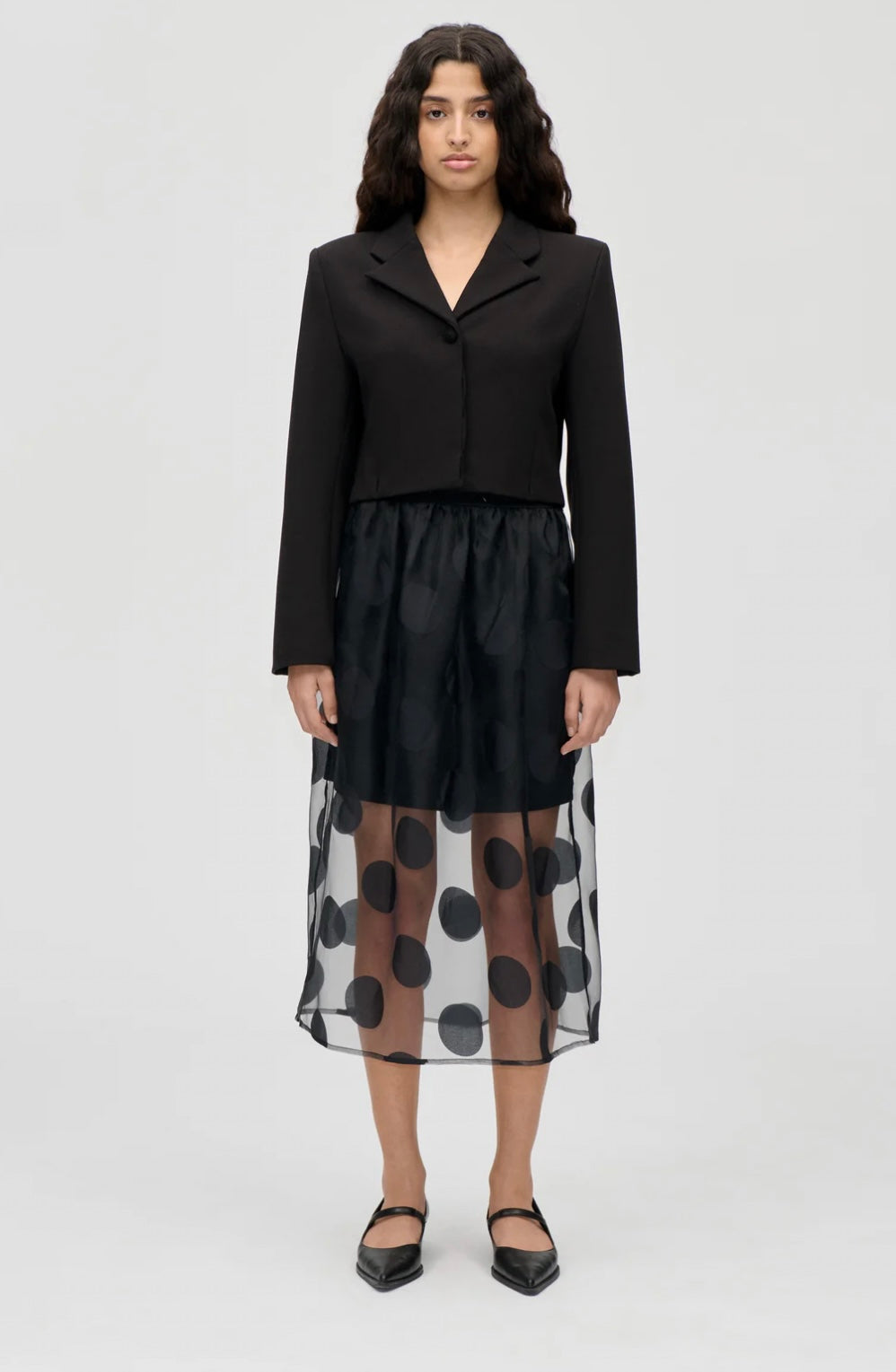 Stine Goya - Dotted organza midi skirt