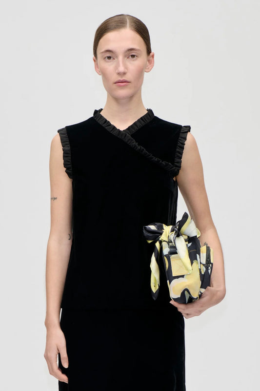 Stine Goya - Velvet mini ruffle top