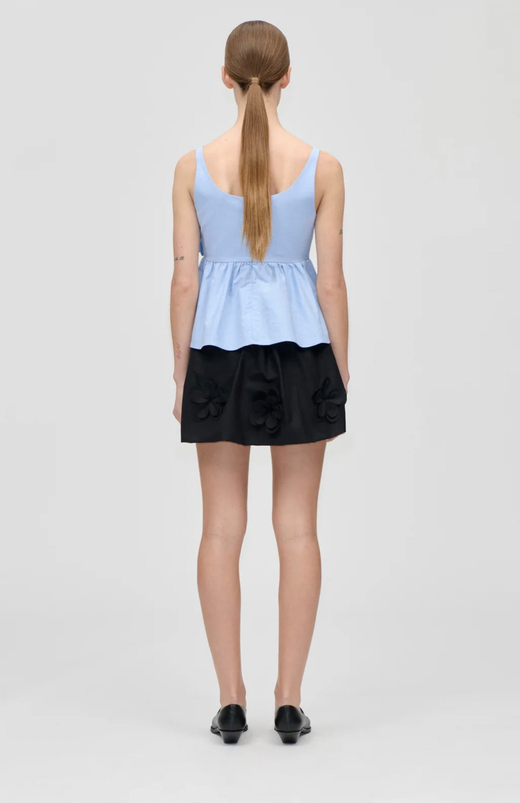 Stine Goya - Floral shirting mini skirt